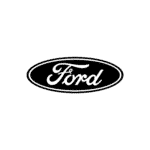 Ford logo featuring the iconic script lettering within an oval shape, symbolizing the brand's legacy.