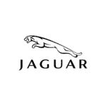 Jaguar logo with a leaping jaguar, representing elegance and power.