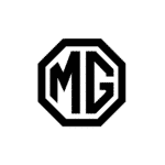 MG logo in bold uppercase letters enclosed within an octagonal frame, symbolizing the MG brand's heritage and modern automotive innovation.