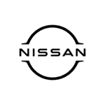 Nissan logo featuring a circular outline with the brand name centered, representing innovative car window and windscreen sun shades for a seamless driving experience.