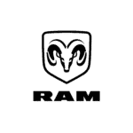 Ram logo featuring a bold ram head emblem inside a shield, representing durable and premium car window and windscreen shades designed for UV protection and rugged performance.