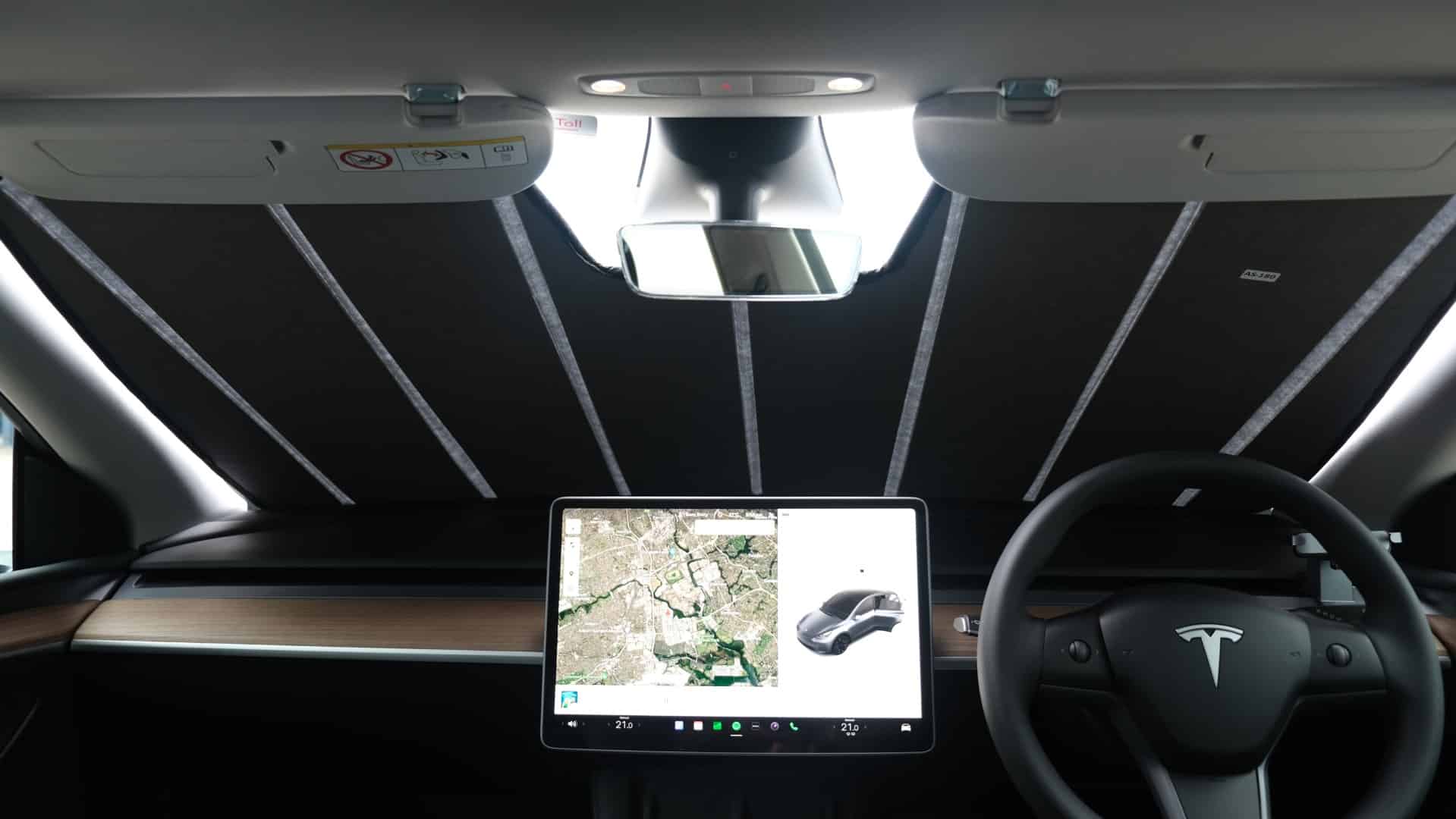 Für Tesla Model 3 Y Sonnenschutz Auto Faltbarer Frontscheibe UV Schutz  Abdeckung