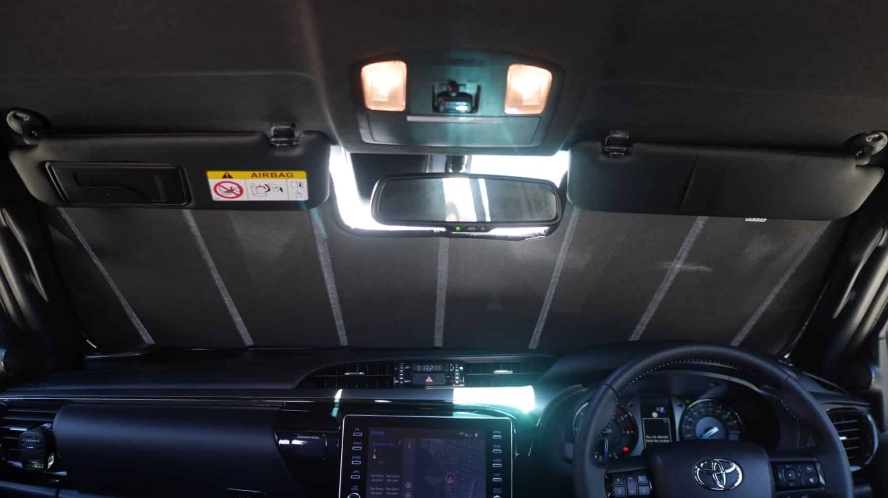 Genuine Snap Shades Front Windscreen Sun Shade For Toyota Hilux 8th Gen