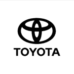 Toyota logo featuring an overlapping oval design, representing premium car window and windscreen shades designed for UV protection and reliability.