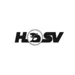 HSV logo featuring bold typography and a circular lion emblem, representing high-performance car window and windscreen shades designed for durability and UV protection.