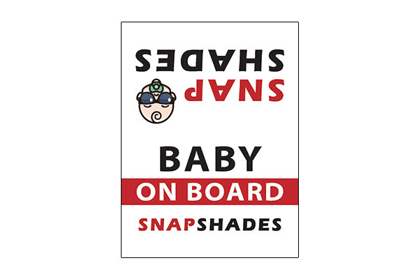 ACC020 1 Snap Shades Baby on Board Car Tag