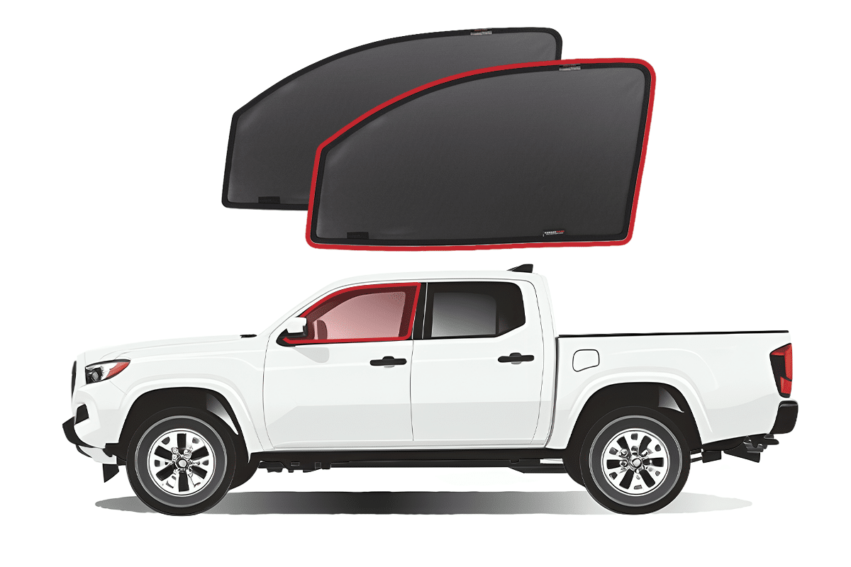 Toyota Tacoma Double Cab 3rd Generation Front Door Car Window Shades (N300; 2015-2023) Toyota Tacoma Double Cab 3rd Generation Front Door Car Window Shades (N300; 2015-2023)