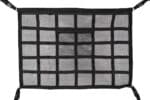 Roof cargo net zip pocket storing jackets and blankets"