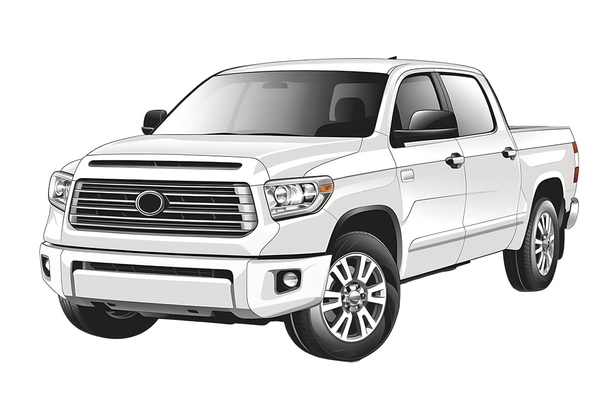 TOY024 Toyota Tundra CrewMax 2nd Generation Car Window Shades (XK50; 2007-2021) - Image 1