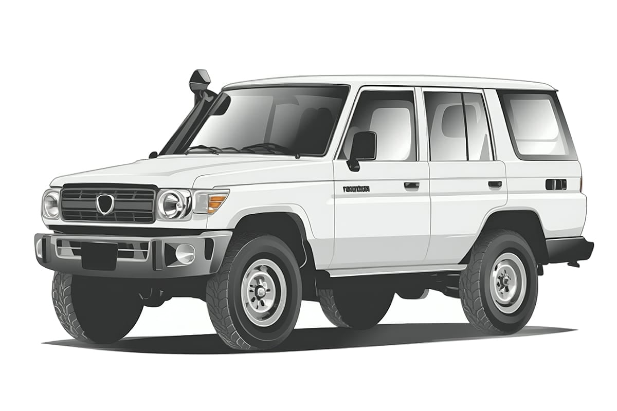 TOY038 Toyota LandCruiser 70 Series SUV Car Window Shades (76 Series; 1984-Present) - Image 1