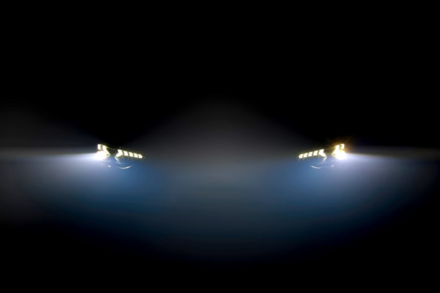 Oncoming headlight glare at night